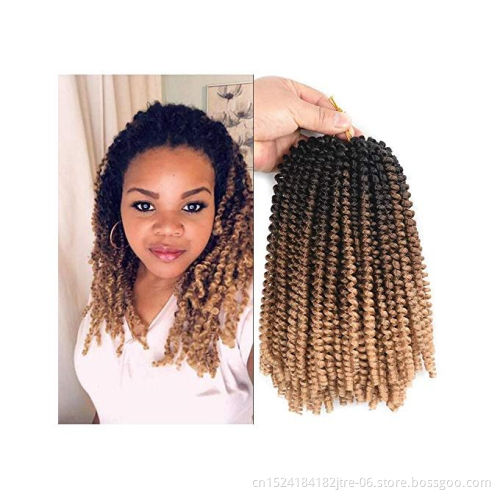8inch Crochet Braids Jamaican Bounce Synthetic Braiding Hair Short Fluffy Afro Spring Twist Braids Hair Extensions